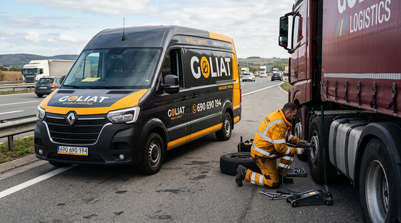 Serwis mobilny GOLIAT — naprawa ciężarówki na trasie